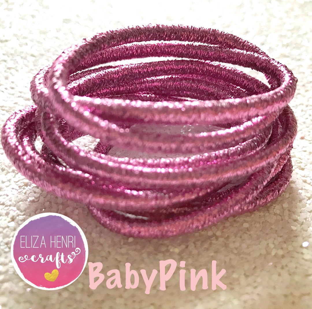 NEW High Quality Stretchy Glitter elastics snag free - Eliza Henri Craft Supply