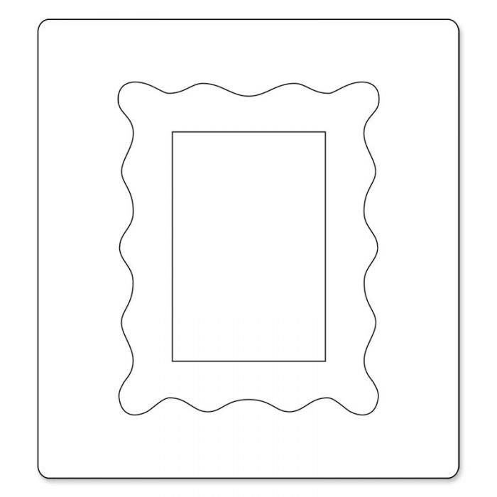 Sizzix Bigz Die - Frame, Wavy (2" x 3" opening) A10380