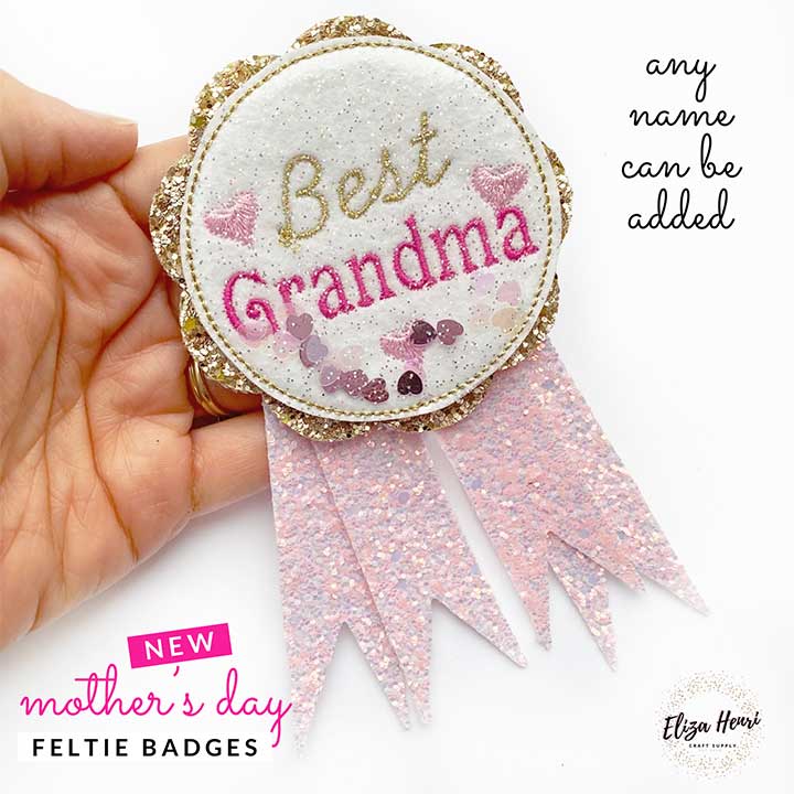 Exclusive EHC Best Mum Badge Shaker Felties