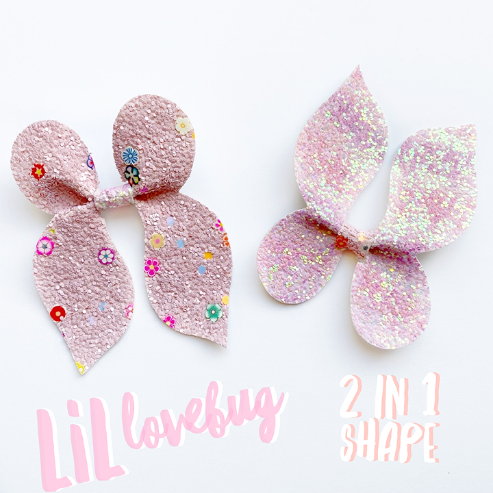 2 in 1 Love Bug / Butterfly Pinch Bow Template