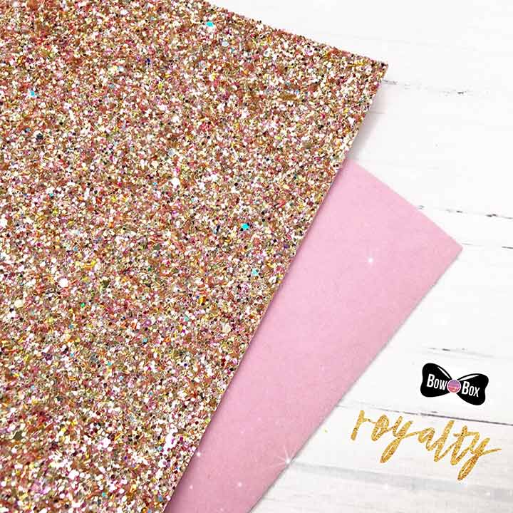 Double Sided Princess Royalty Chunky Glitter Fabric