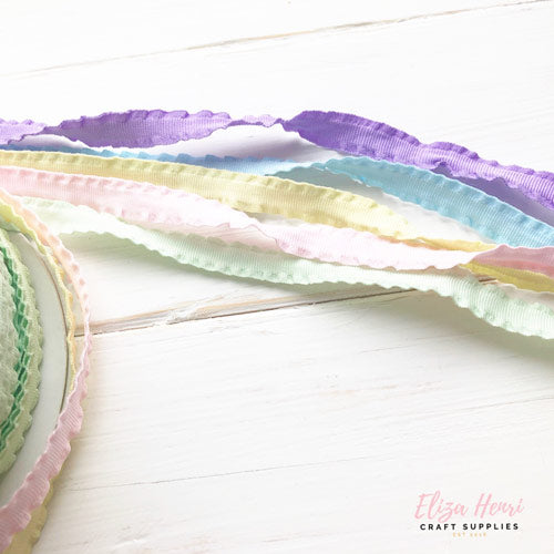 Frilly Ruffle Edge Grosgrain Ribbon 3/8'' 10mm