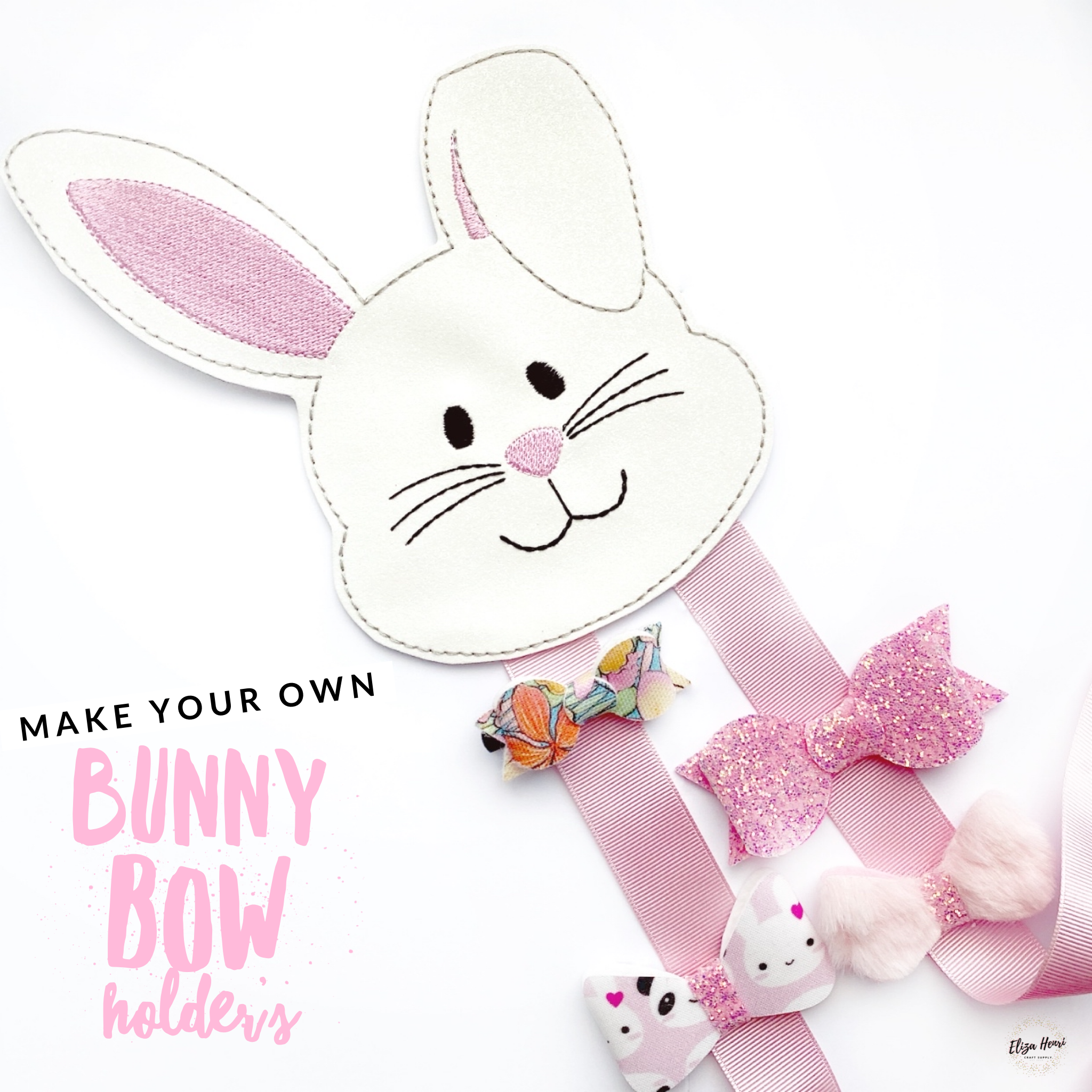 Make your own Bow Holder- DIY Betsy Bunny Rabbit Bow Holder Felties