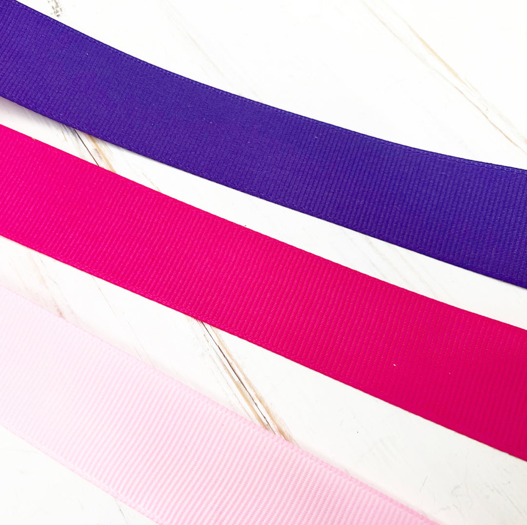 Plain Grosgrain Ribbon 25mm- (Bow Holders)