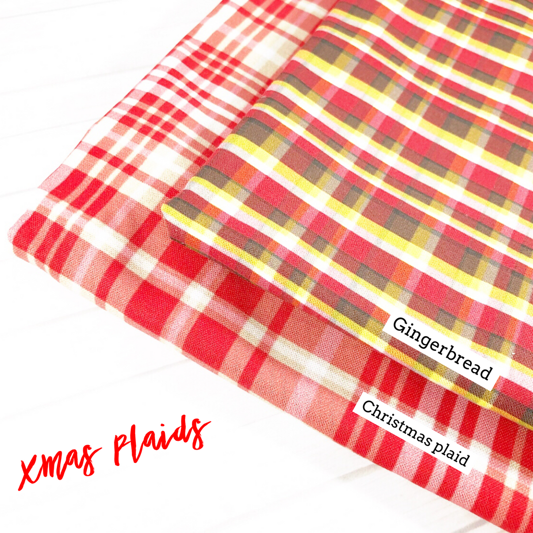 Gingerbread Tartan Plaids Artisan Fabric Felts