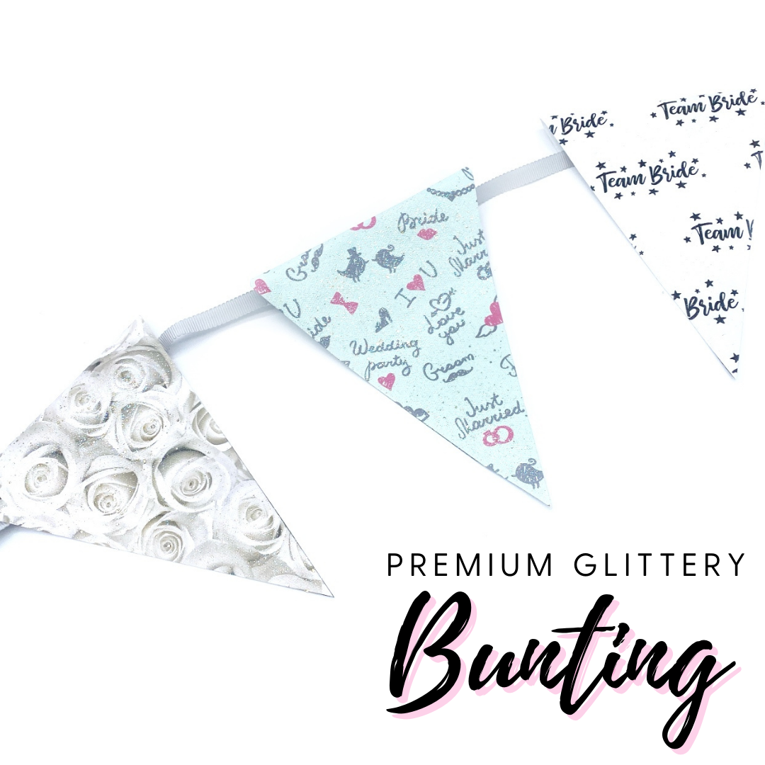 Wedding Lux Premium Printed Bunting Fabric-3 per sheet