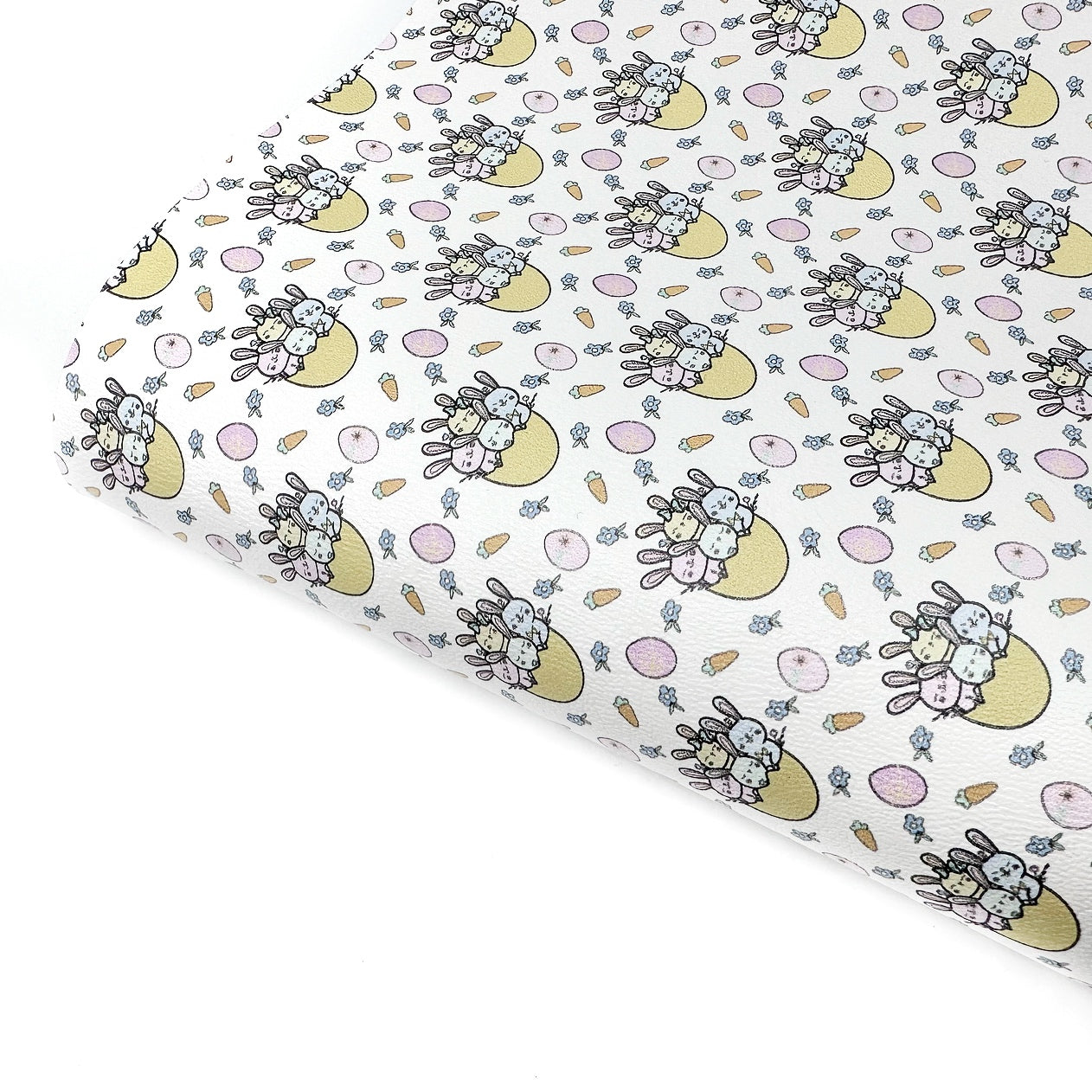 Bunny Egg Party Premium Faux Leather Fabric Sheets