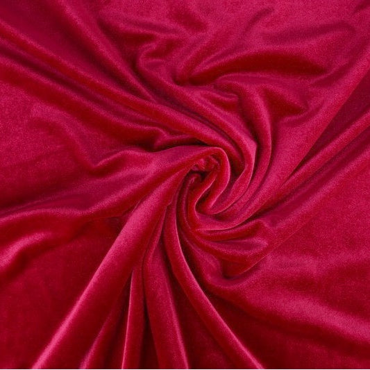 Hot Pink Luxury Stretch Plush Velvet