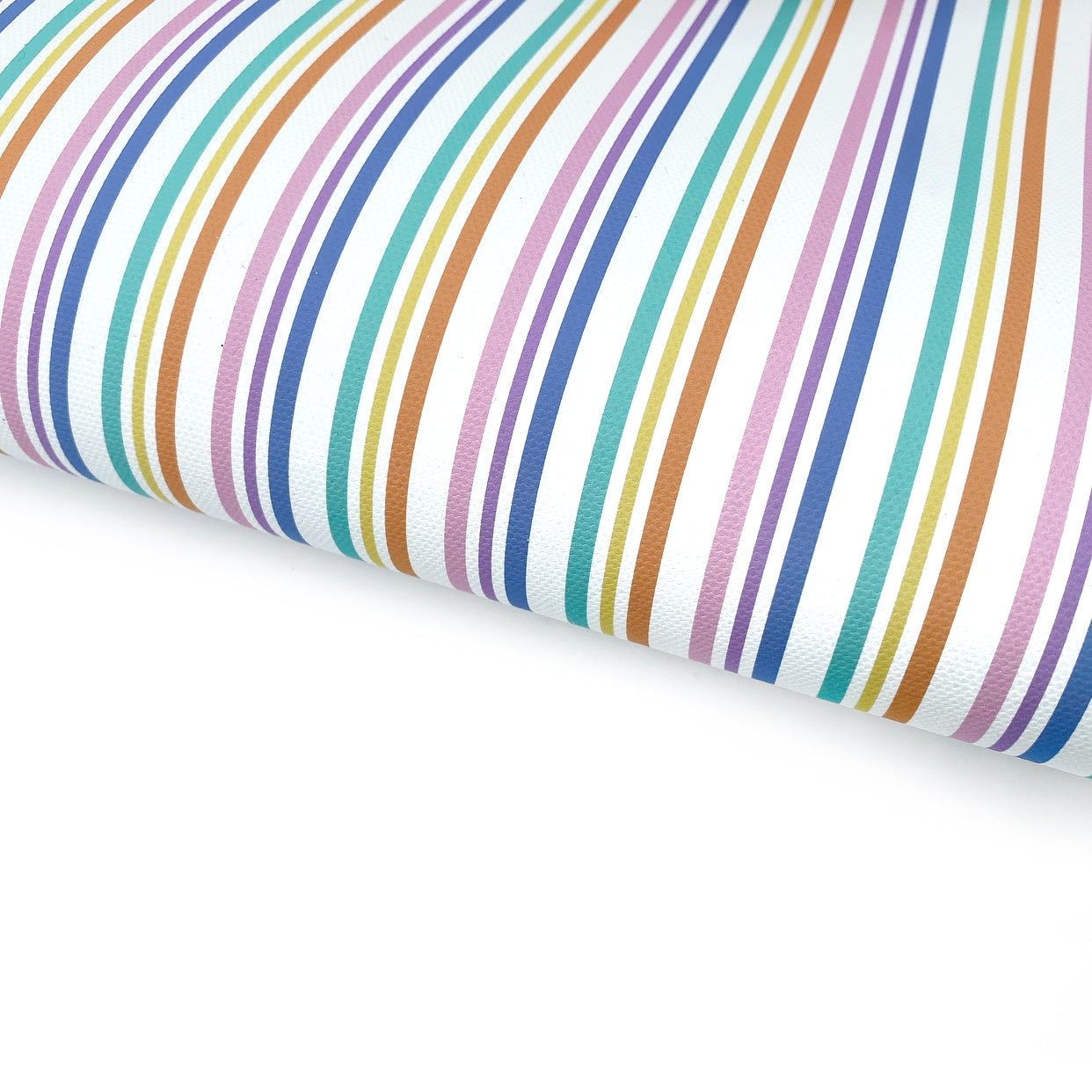 Rainbow Stripes Lux Premium Printed Bow Fabric