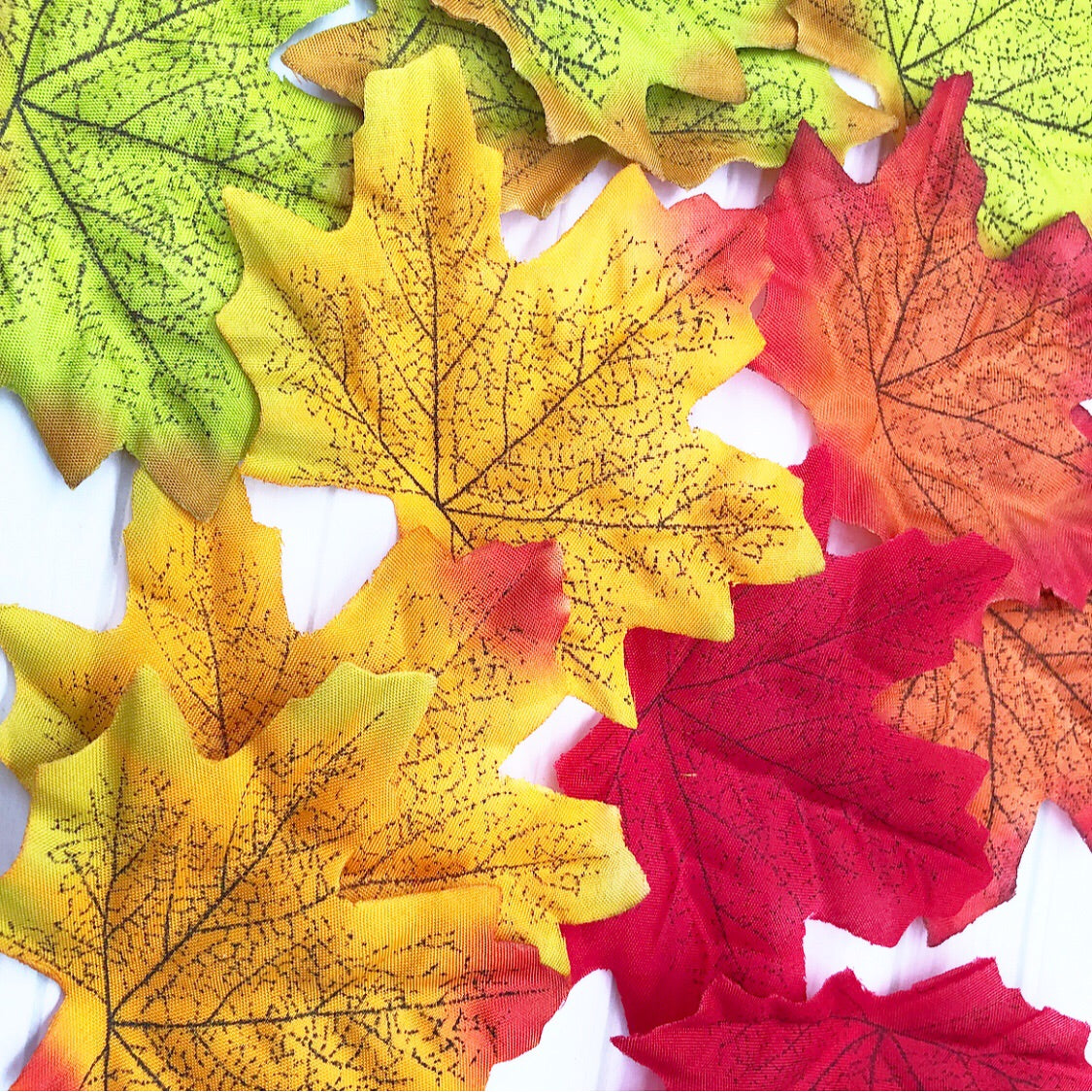Luxury Autumn Fabric Leaves
