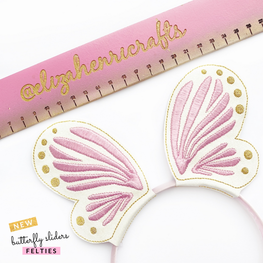 Butterfly Glittery Headband Slider Felties