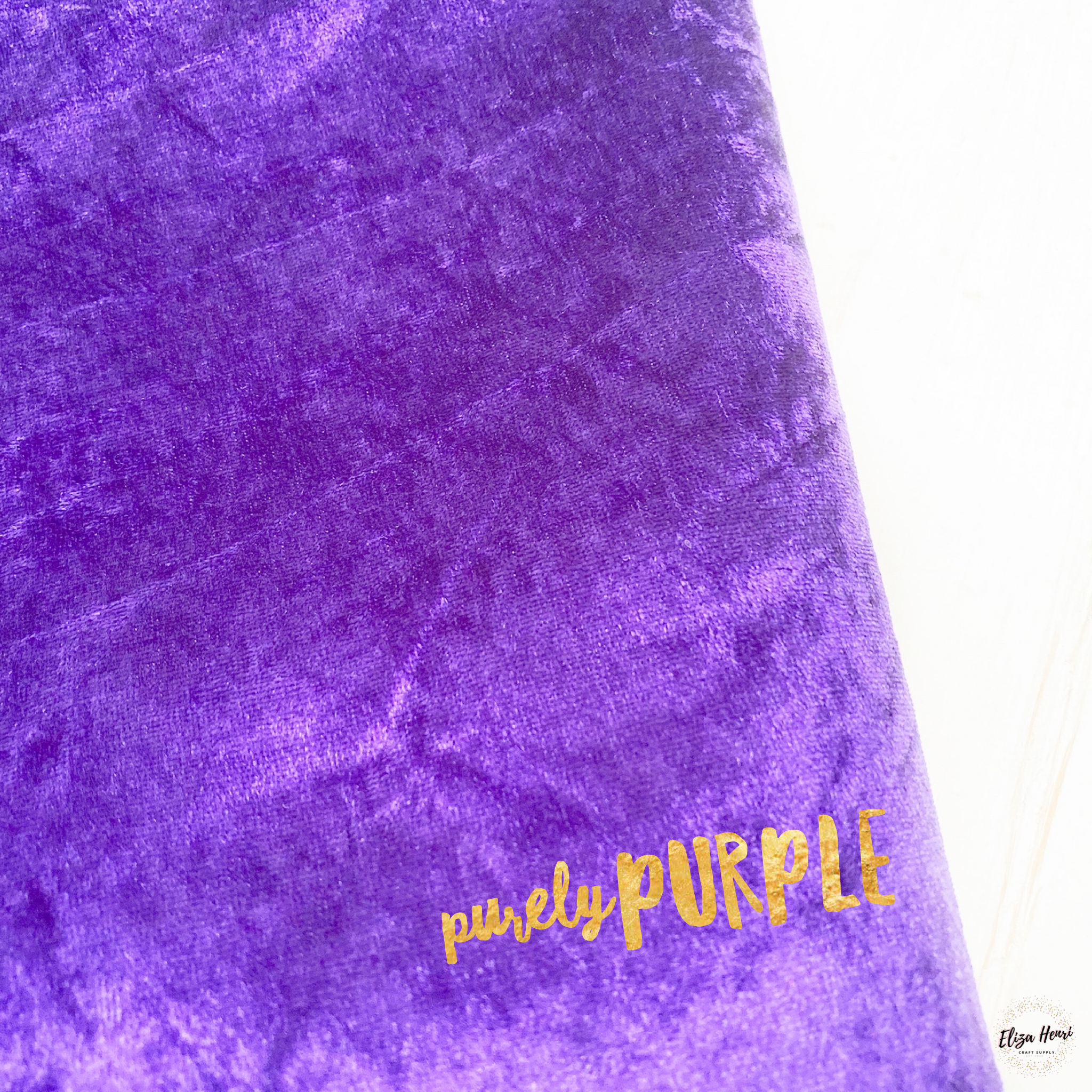 Purely Purple Crushed Velvet Fabric Felt Sheets
