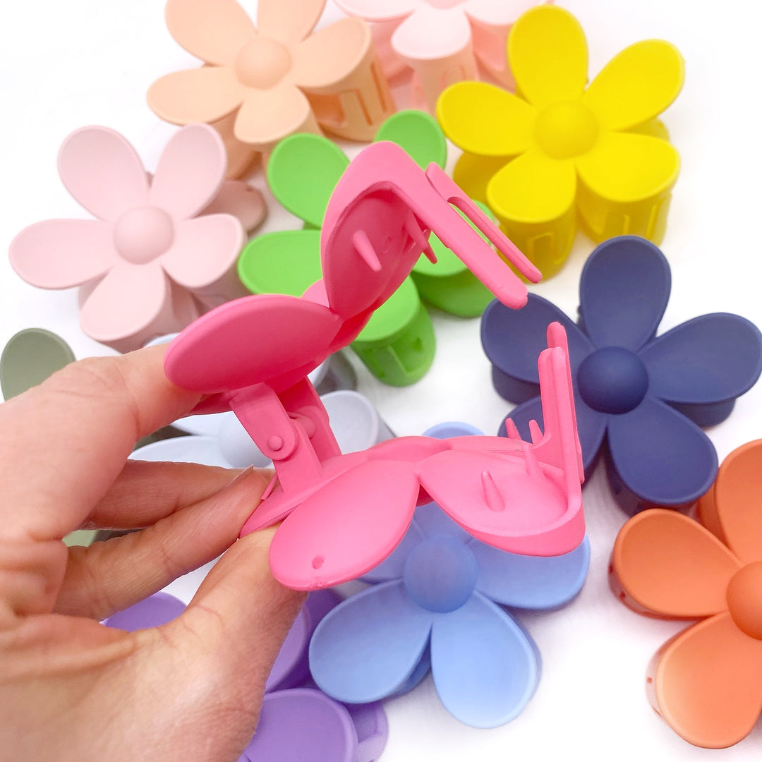 Flower Power Wholesale Hair Claw Clips