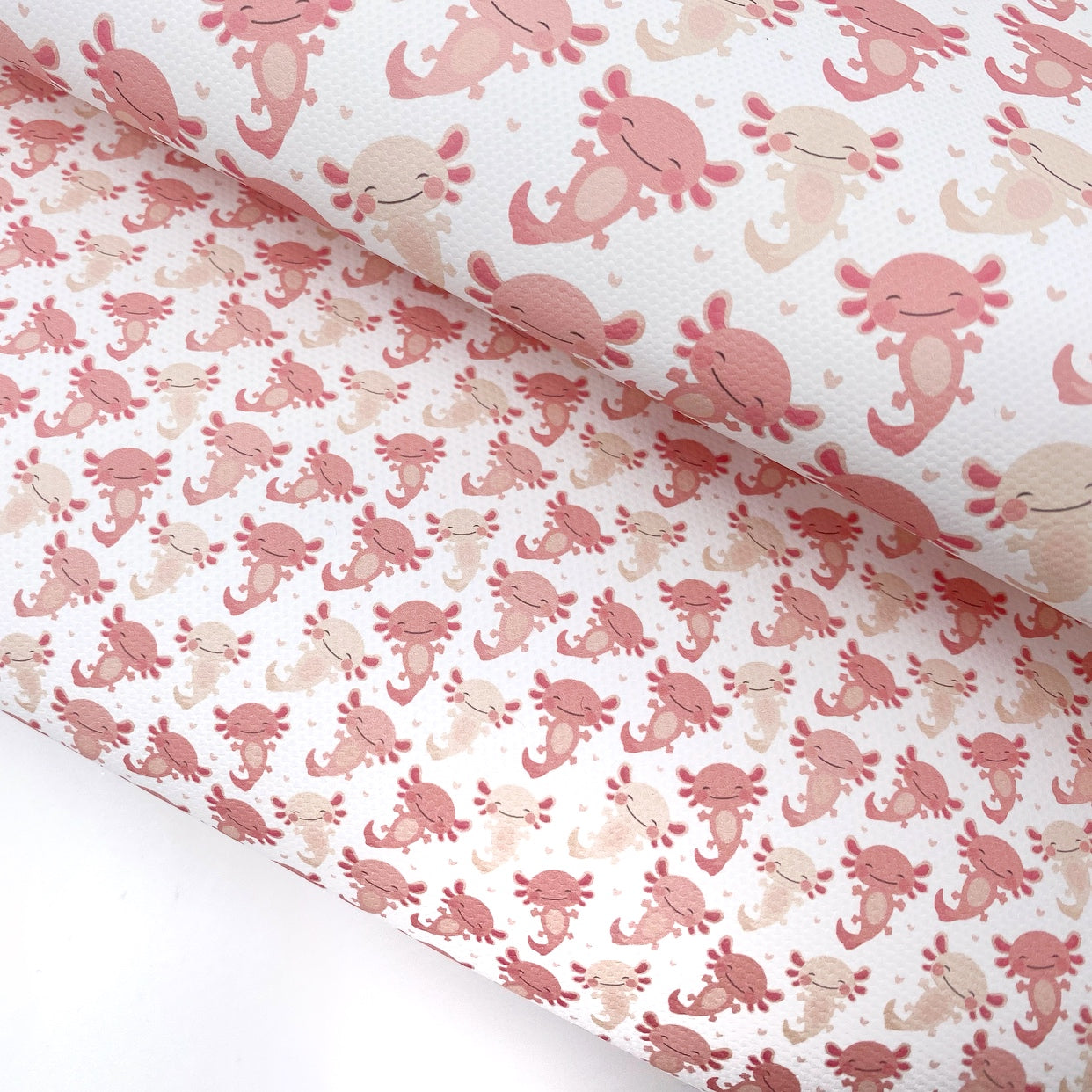 Baby Axolotl Mini Mix Up Lux Premium Printed Bow Fabric