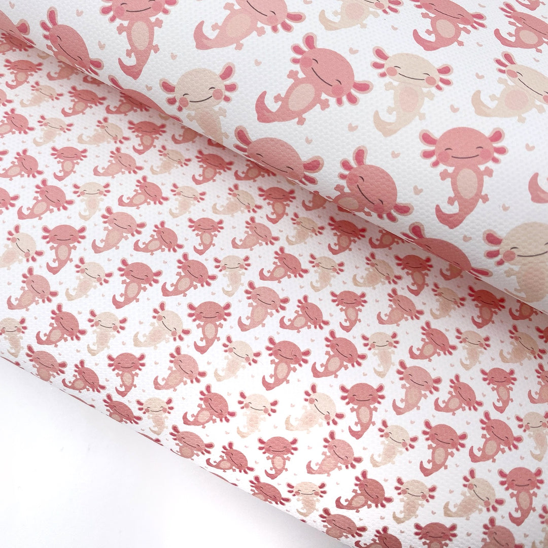 Baby Axolotl Mini Mix Up Lux Premium Printed Bow Fabric