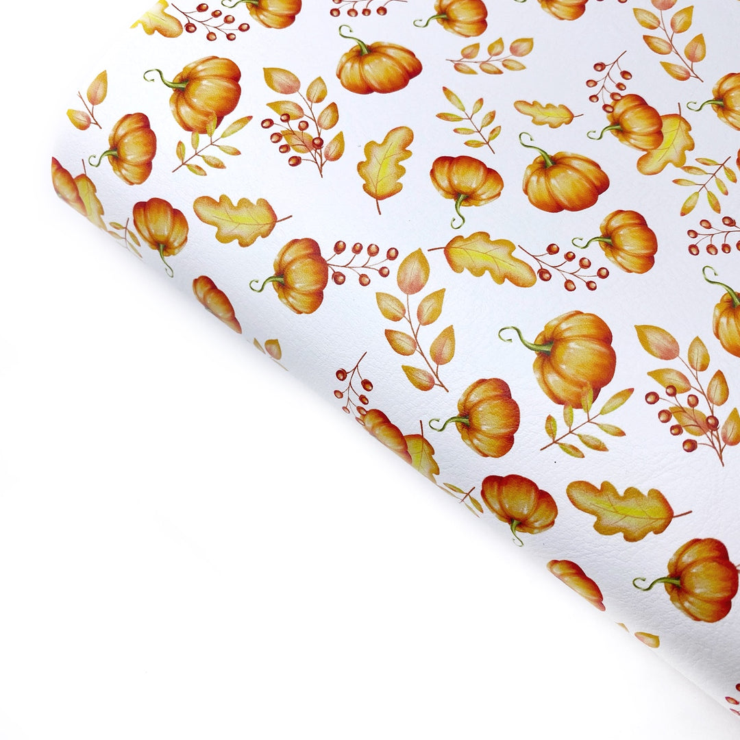 Pumpkin Patch Premium Faux Leather Fabric Sheets