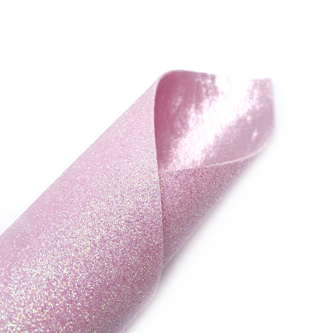 Double Sided Pastel Fine Core Glitter Fabrics