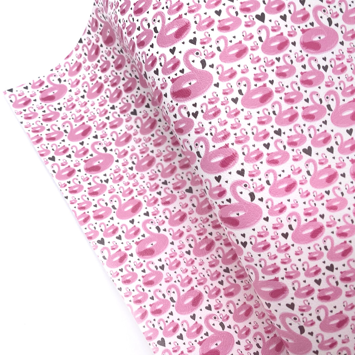 Flamingo Floats Premium Faux Leather Fabric Sheets