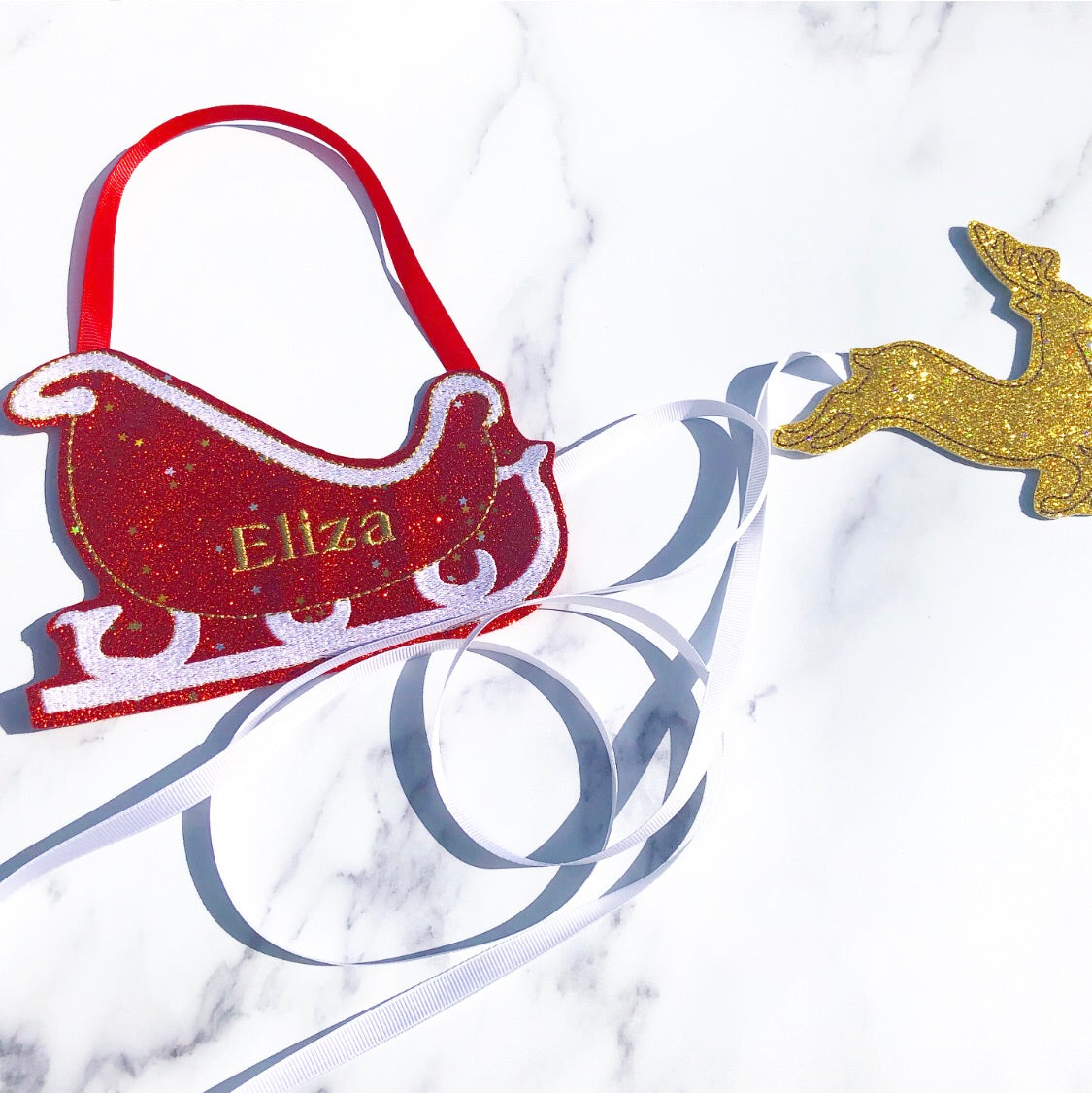 DIY Make your own Advent Calender Holders- Santa's Sleigh & Reindeer Oversized Felties