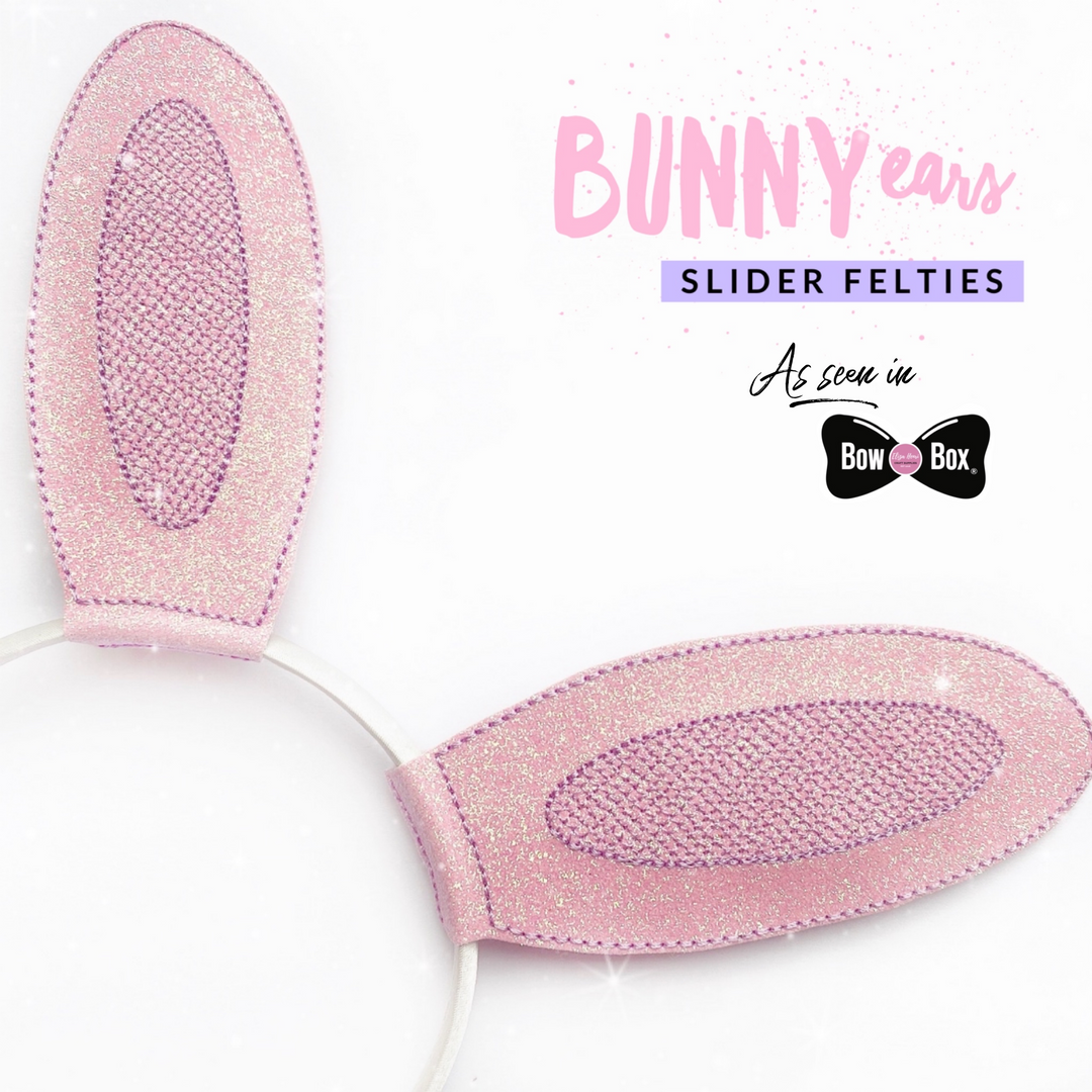 EHC Bunny Ears Glittery Headband Slider Felties