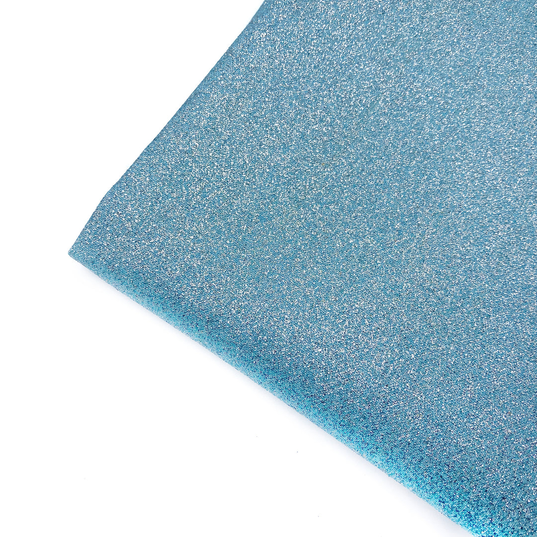 Blue Spangle Glitter Cotton Fabric