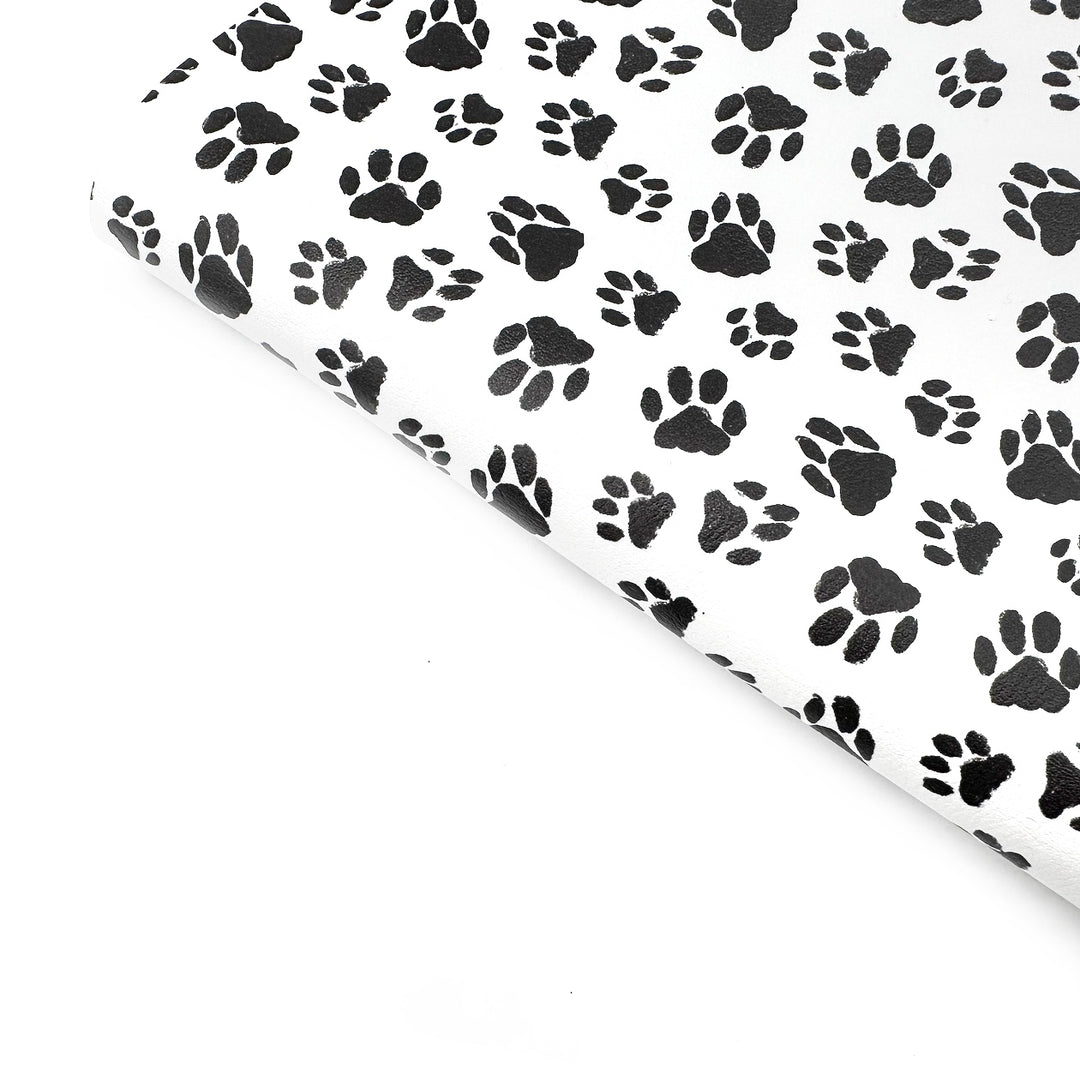 Panda Paws Black Premium Faux Leather Fabric Sheets