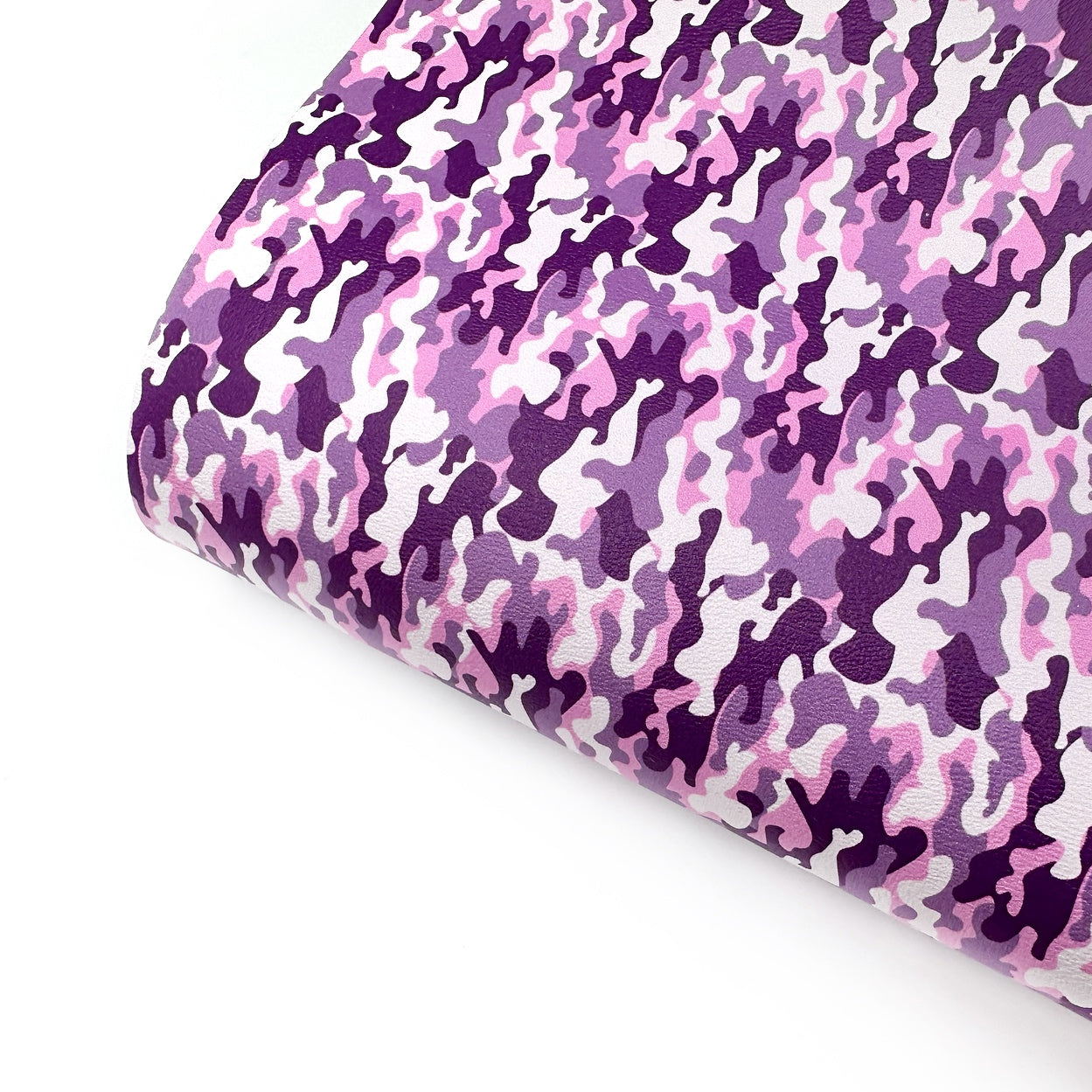 Pinky Camo Girl Premium Faux Leather Fabric Sheets