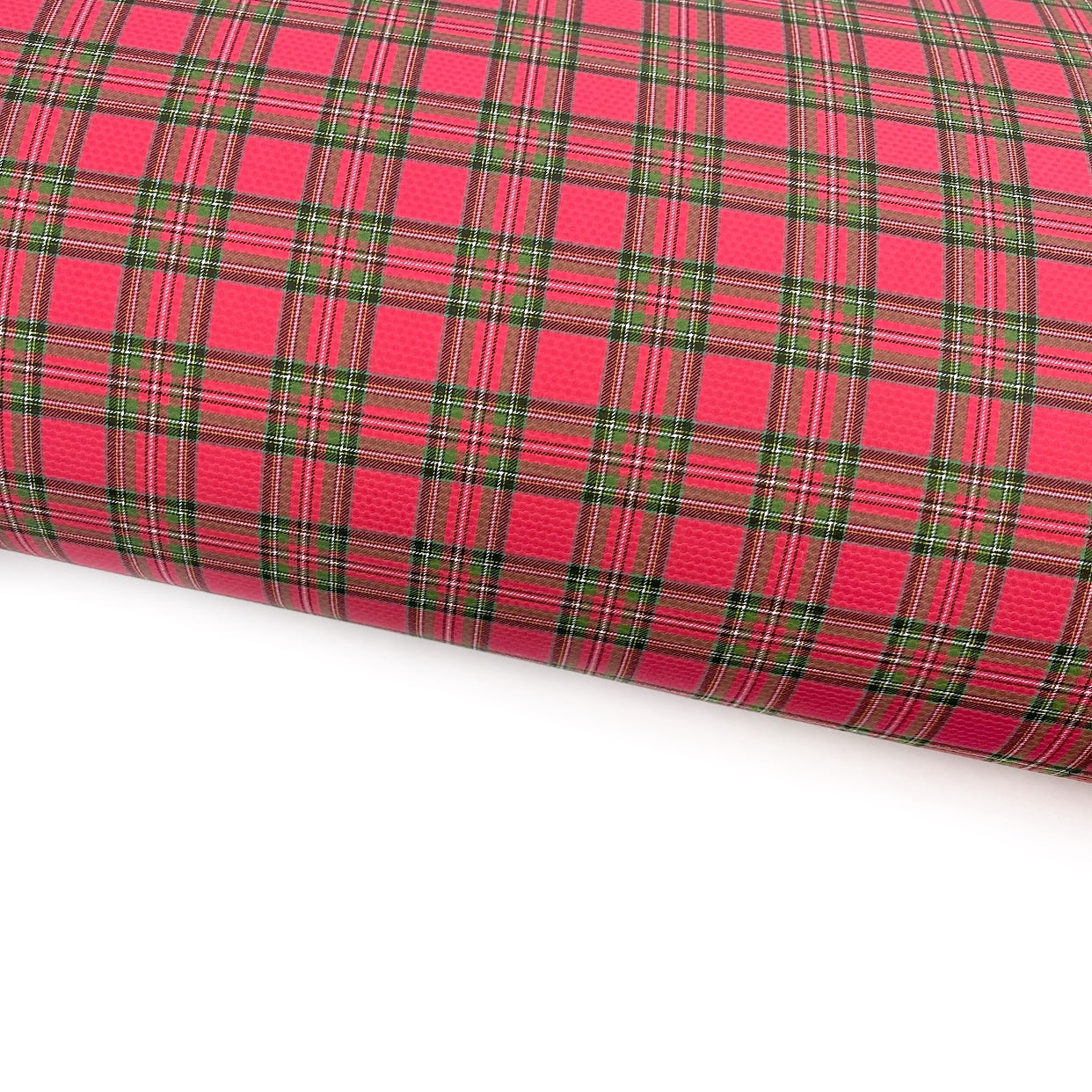 Traditional Red Tartan Lux Premium Canvas Bow Fabrics