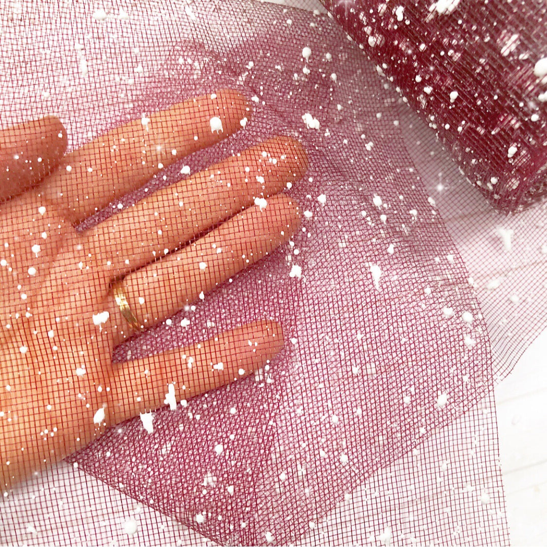 Luxury Snowy Tulle Fabric