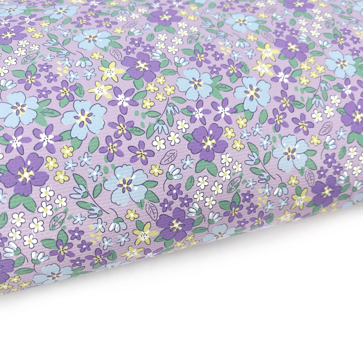 Ditsy Lilac Floral Lux Premium Printed Bow Fabric