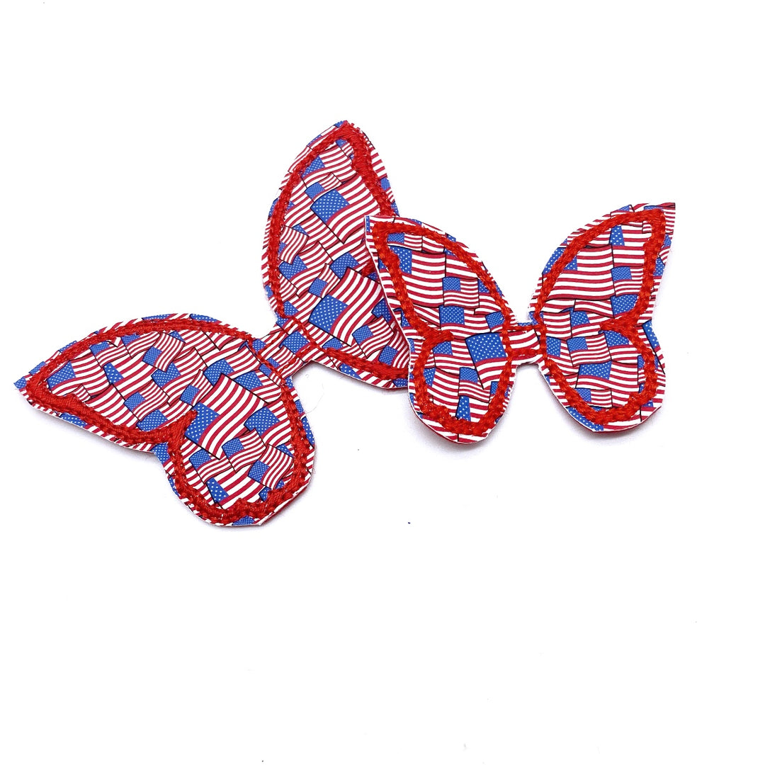 2-in-1 Bow Toppers & Tails- USA Butterfly Bow Felties