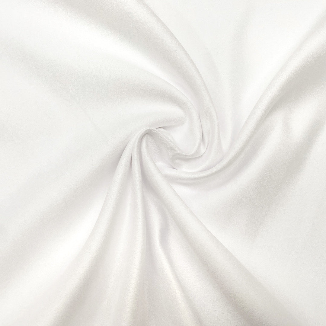 Pure White Luxury Suede Kisses Fabric