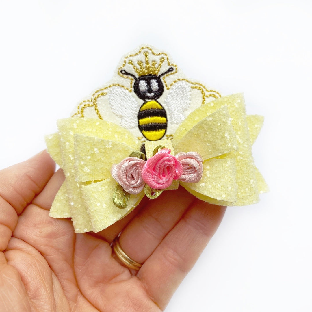 New Bow Toppers- Queen Bee Tiara Topper Felties