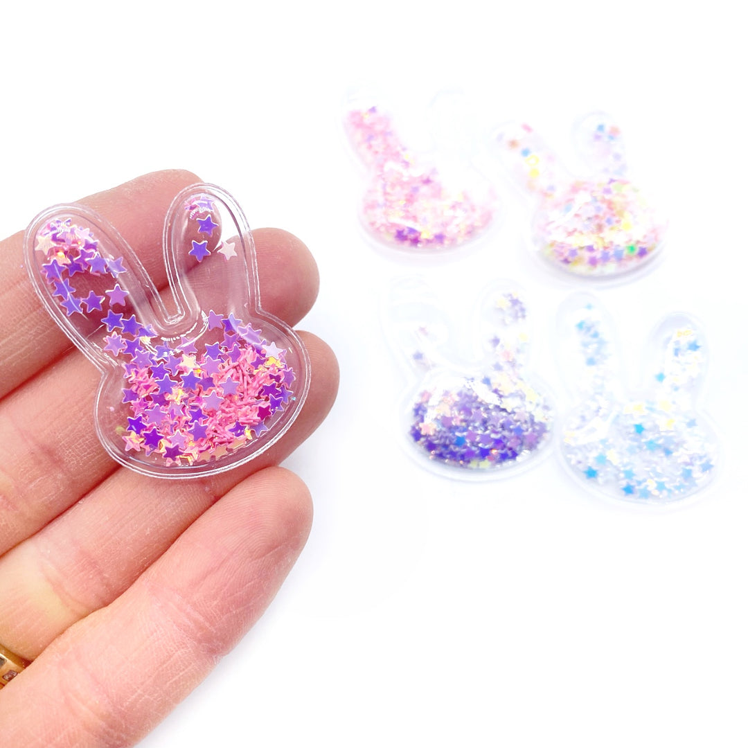 Star Filled Bunny Shaker Embellishments