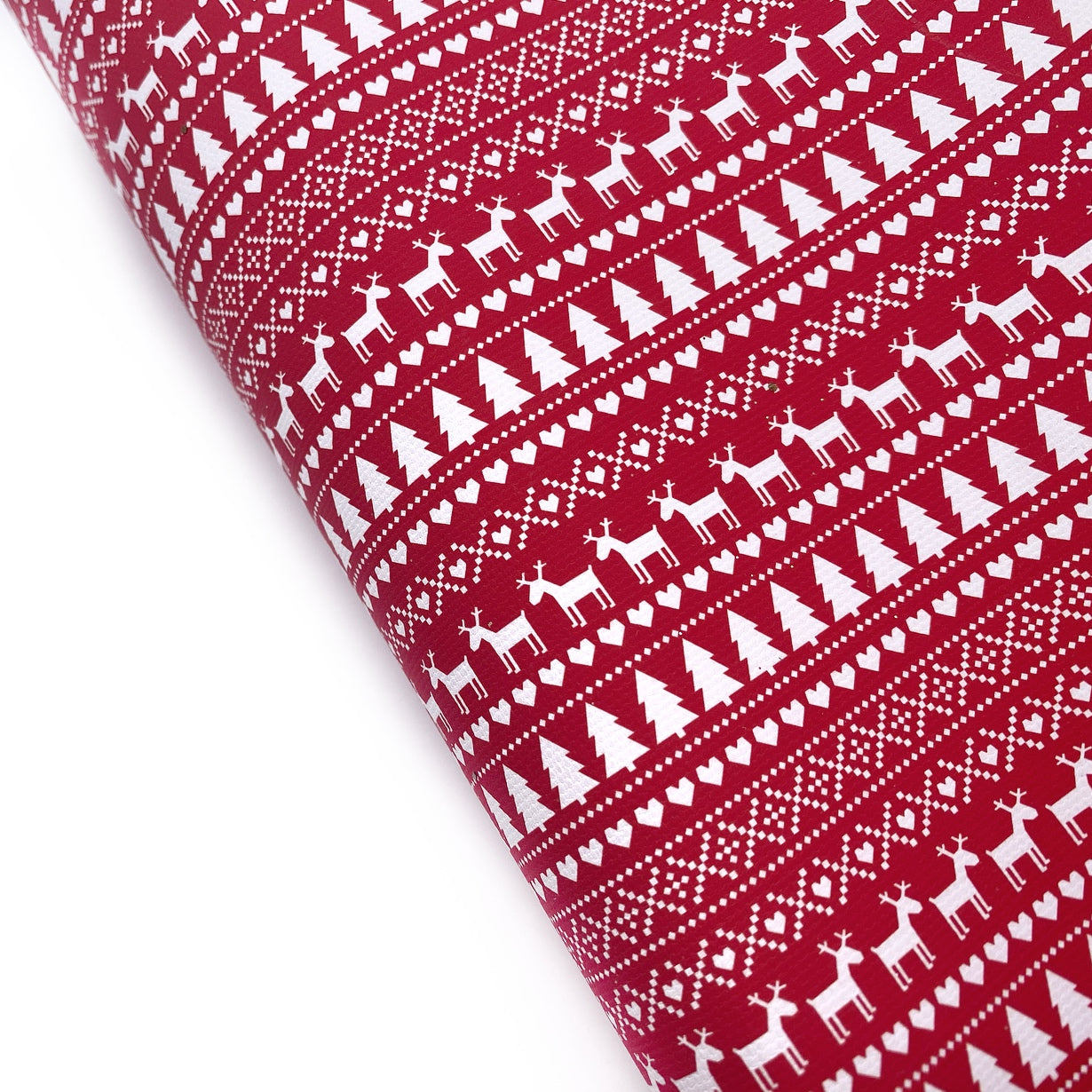 Fairisle Christmas Sweater Lux Premium Canvas Bow Fabrics