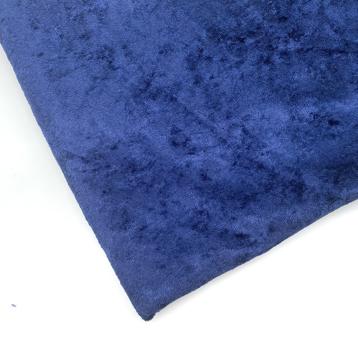 Navy Blue Crushed Velvet Fabric