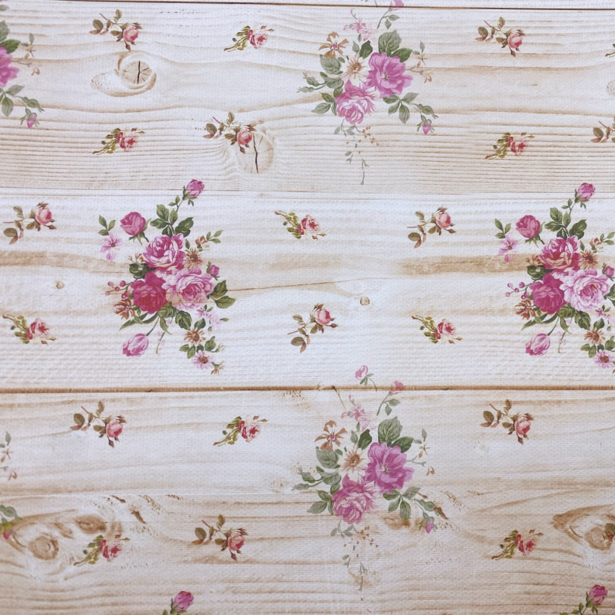 Natural Wood Floral Effect Canvas Photography Background