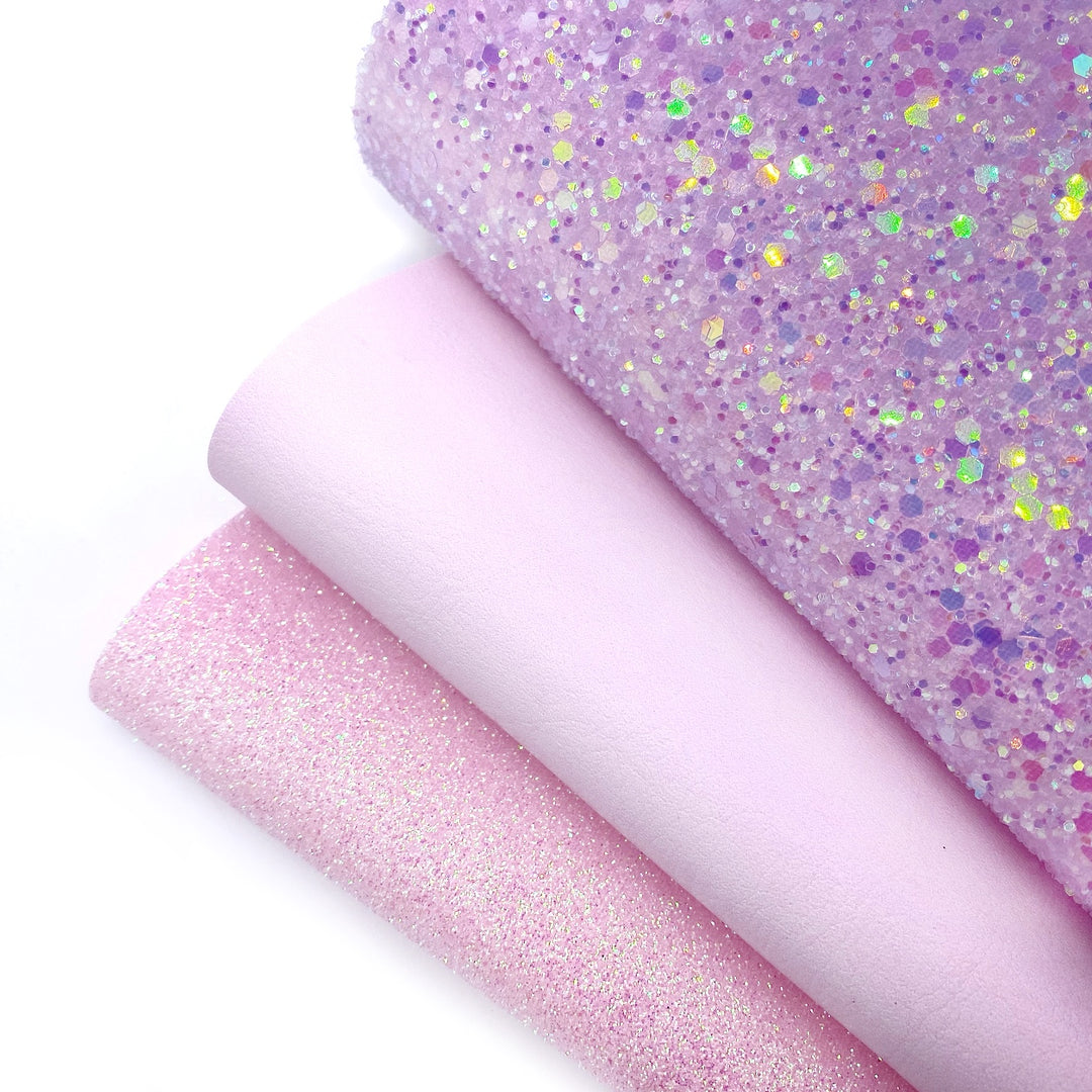 Pink Core Glitter Chunky & Fine Trio