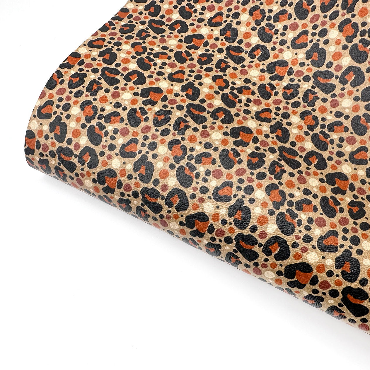 Bold Zoo Leopard Premium Faux Leather Fabric Sheets