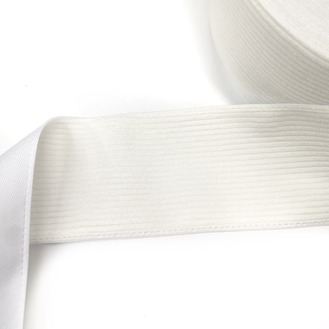 White Corduroy Ribbon 3''