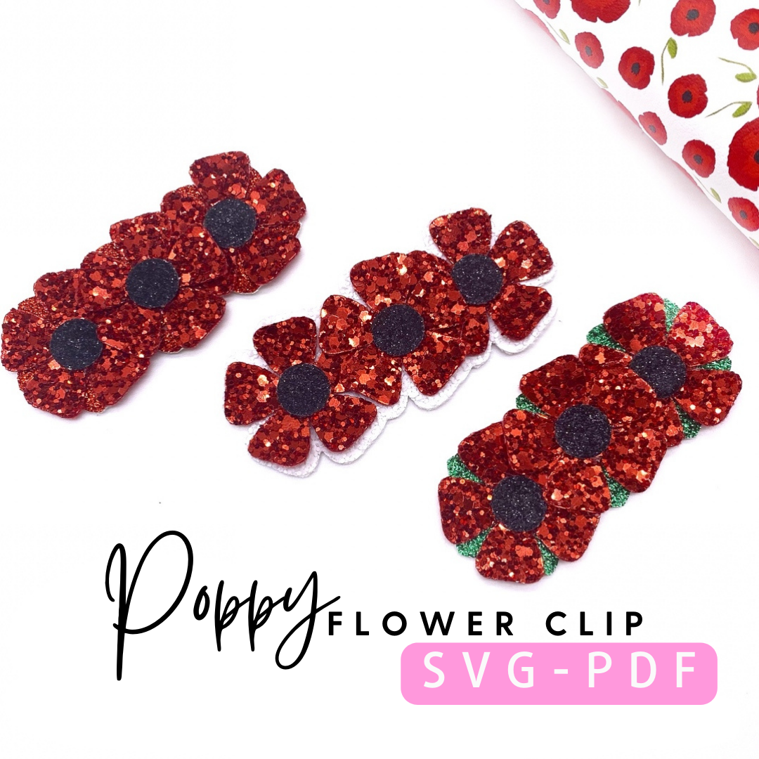 Exclusive Poppy Flower Clip SVG