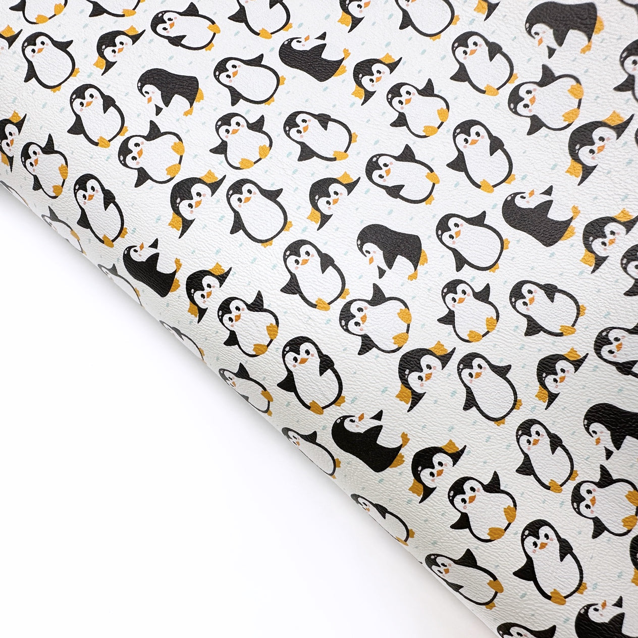Baby Penguins Premium Faux Leather Fabric Sheets