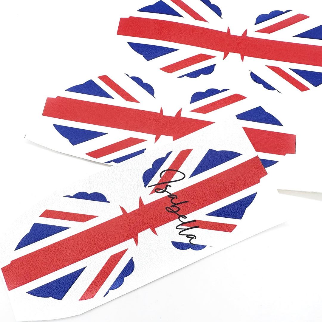 Union Jack 4” Create your own Personalised Rhaya Bow Loops