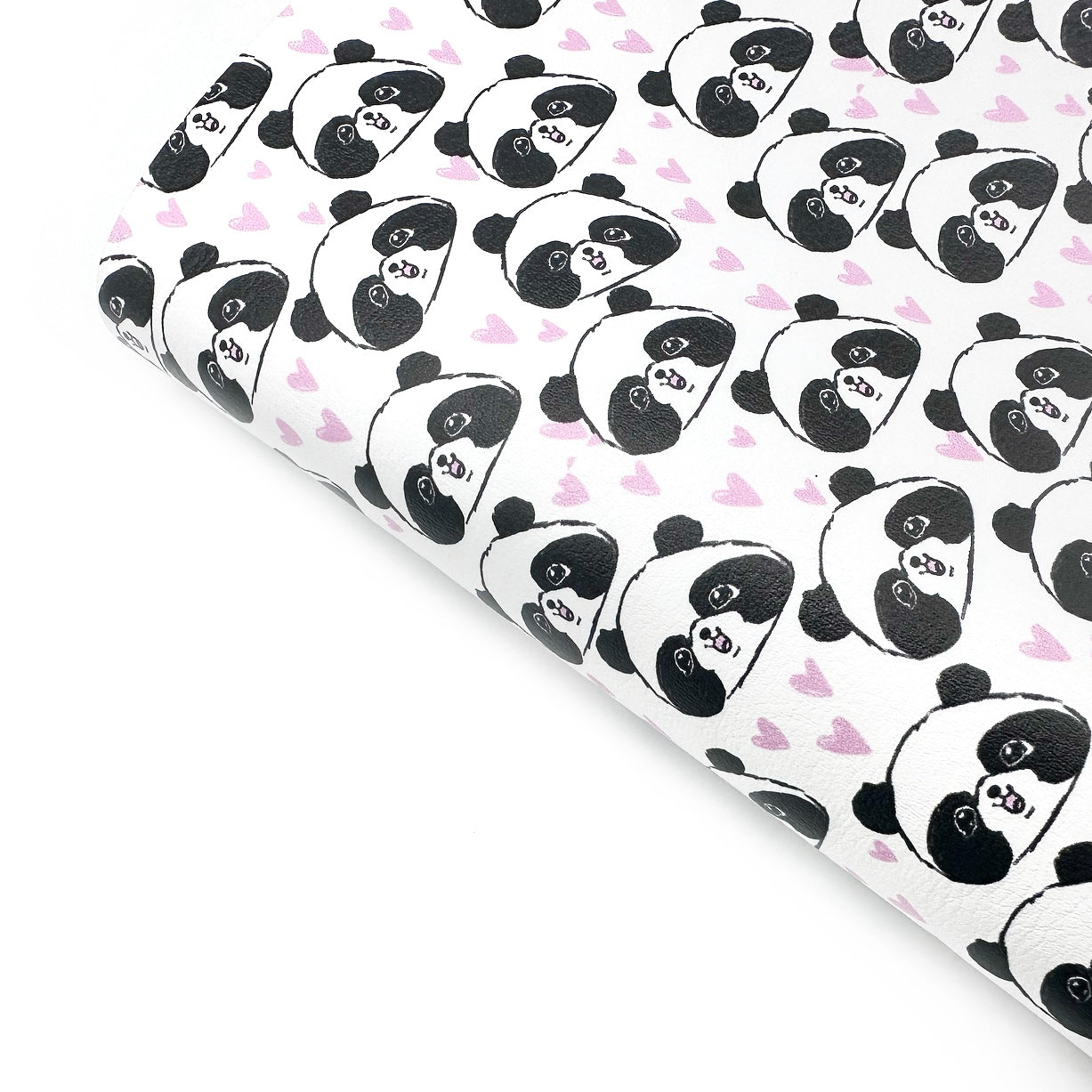 Panda Sweethearts Premium Faux Leather Fabric Sheets