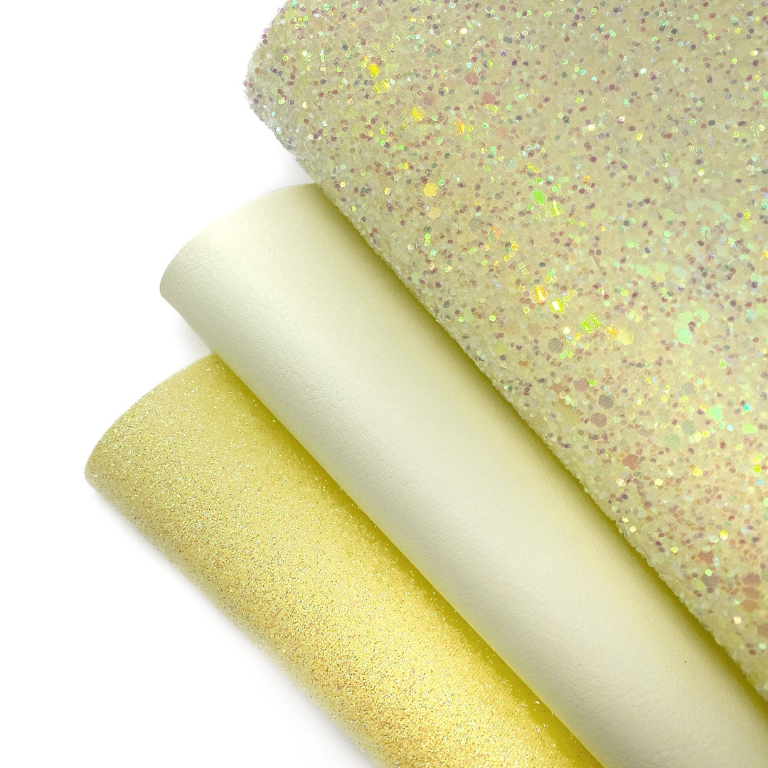 Lemon Core Glitter Chunky & Fine Trio