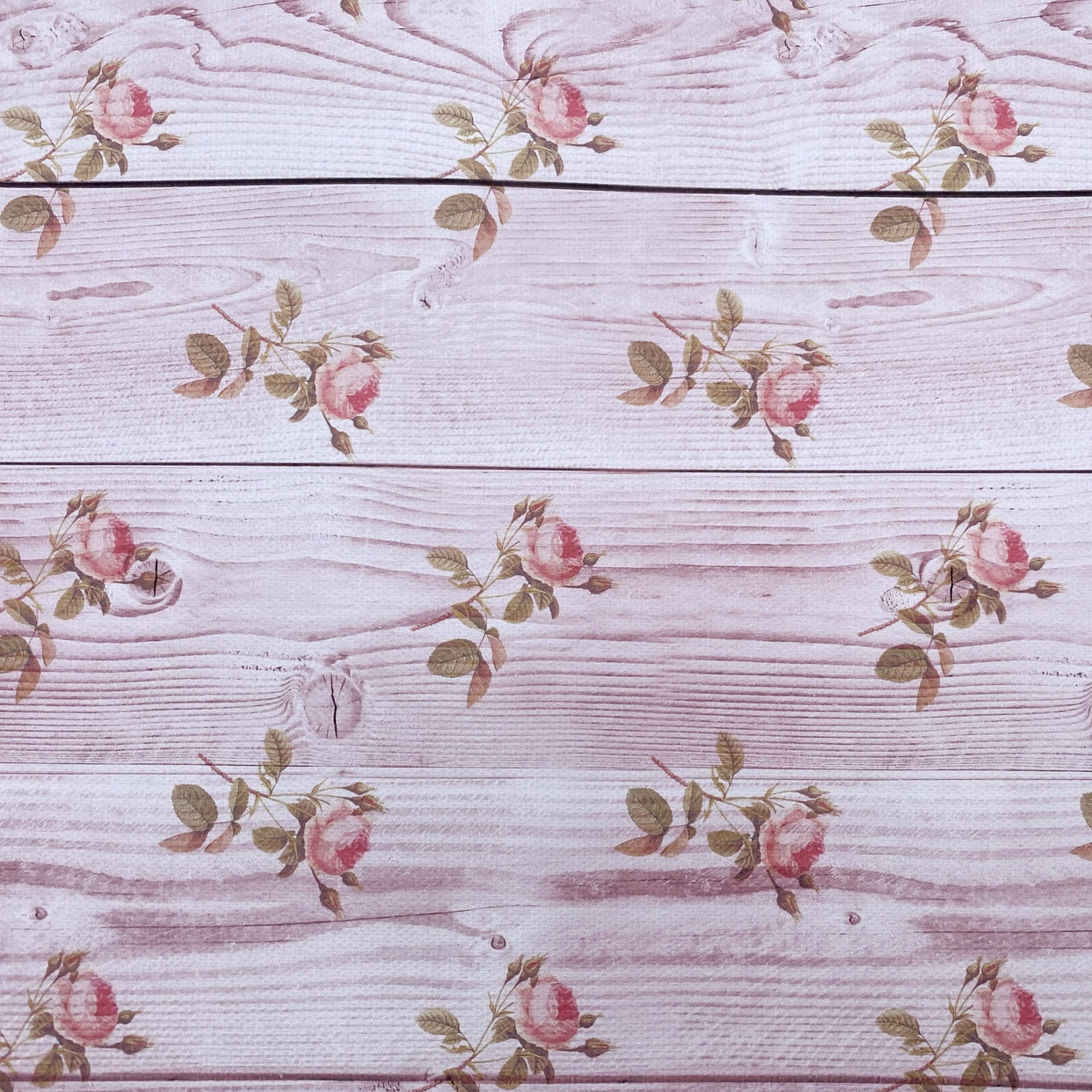 Pink Rose Floral Wood Effect Canvas Photography Background