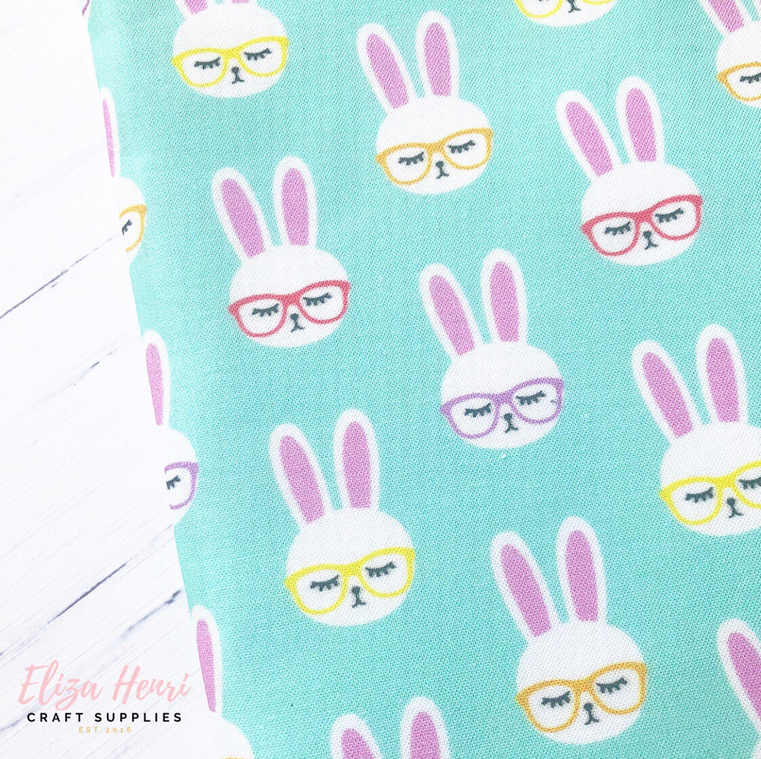 Mint Geeky Bunnies Artisan Fabric Felt