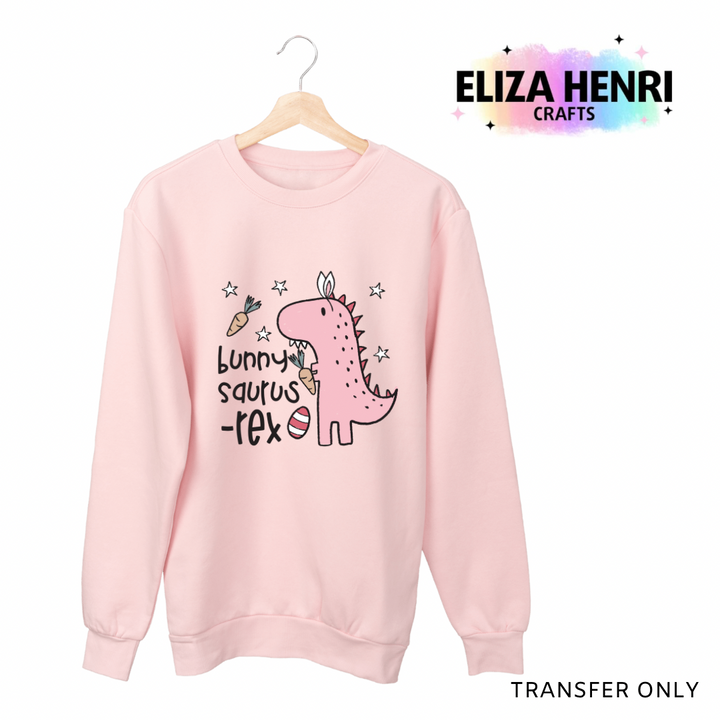 Dino Bunny Saurus-Rex DTF Full Colour Iron on T Shirt Transfer