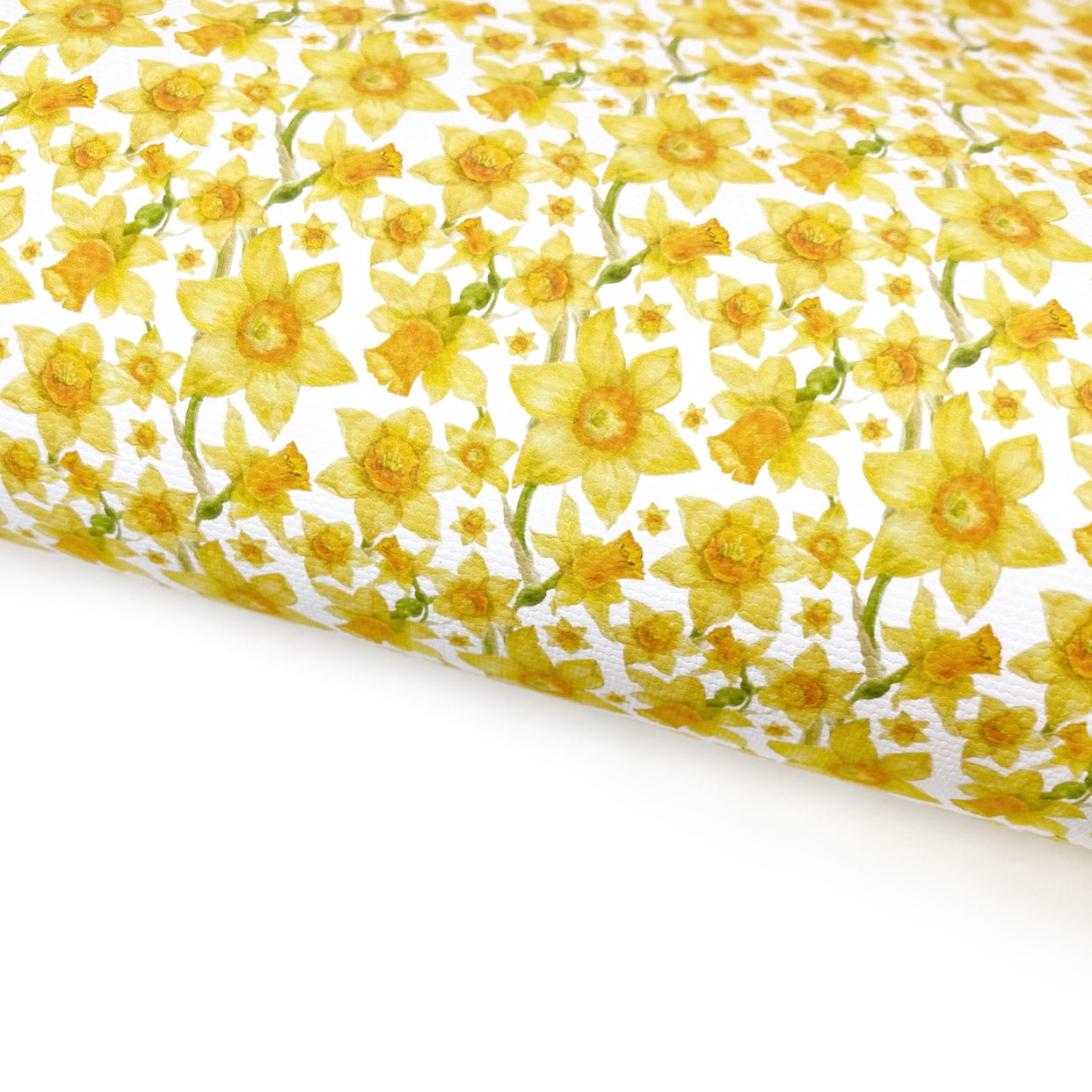 Pretty Little Daffodils Lux Premium Printed Bow Fabrics