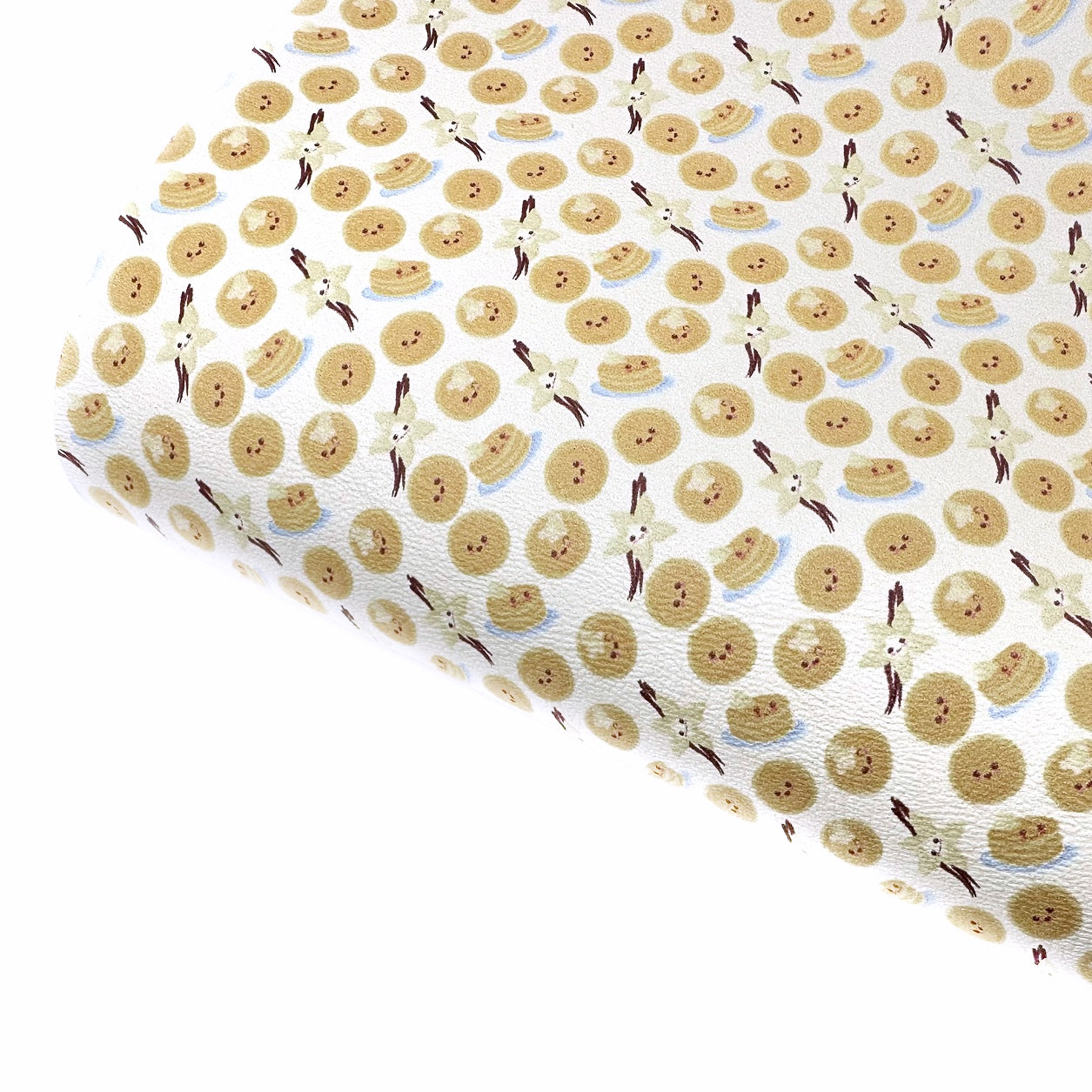 Yummy Pancakes Premium Faux Leather Fabric Sheets